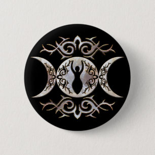 Triple Moon Moonstone Button