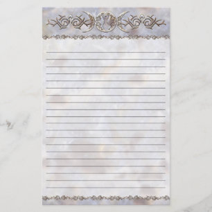 Triple Moon Moonstone Goddess Lined Stationery