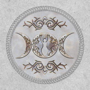 Triple Moon Moonstone Goddess Patch