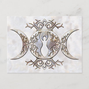 Triple Moon Moonstone Goddess Postcard