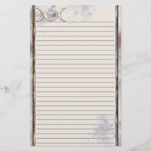 Triple Moon Moonstone Lined Stationery