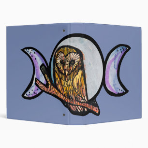 Triple Moon Owl                                    3 Ring Binder