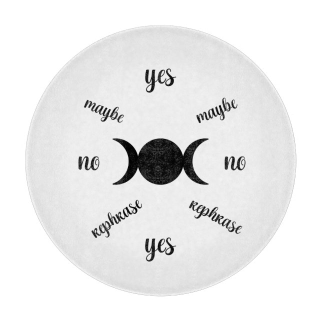 triple moon pendulum board || divination tool  (Front)