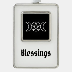 Triple Moon Pentacle Goddess Christmas Ornament