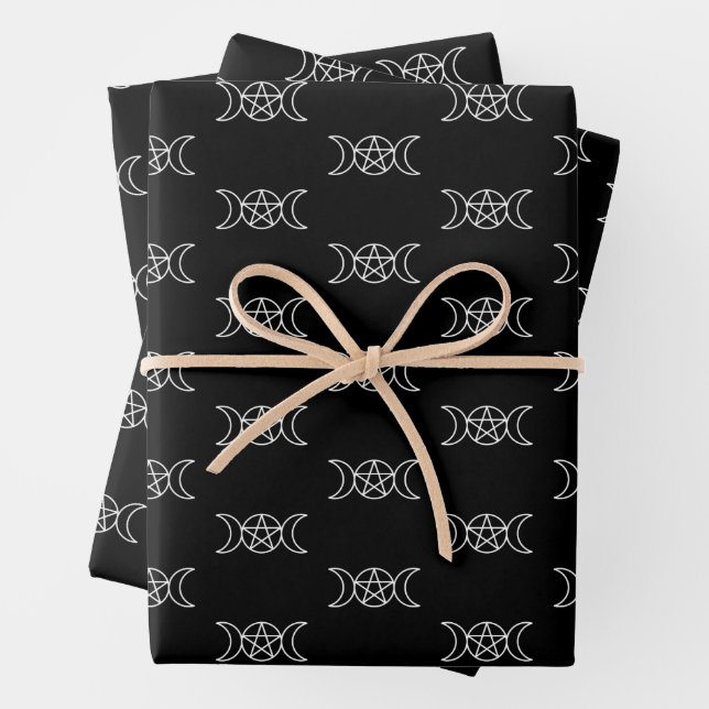 Triple Moon Pentacle  Wrapping Paper Sheets (In situ)