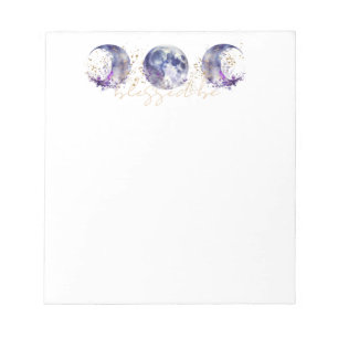 Triple Moon Purple and Gold Notepad