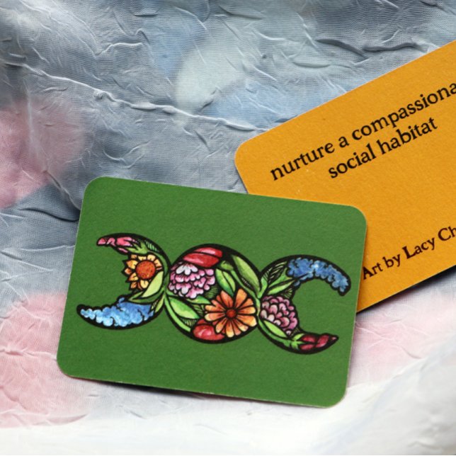 Triple Moon Symbol Bloom Note Card (Creator Uploaded)