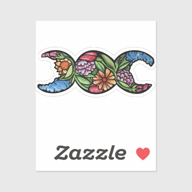 Triple Moon Symbol Bloom Sticker (Sheet)