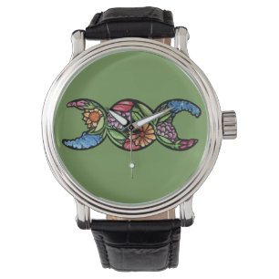 Triple Moon Symbol Bloom Watch