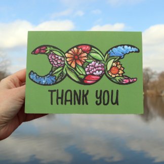 Triple Moon Symbol Garden Bloom                    Card