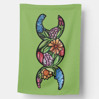 Triple Moon Symbol Garden Bloom                    House Flag