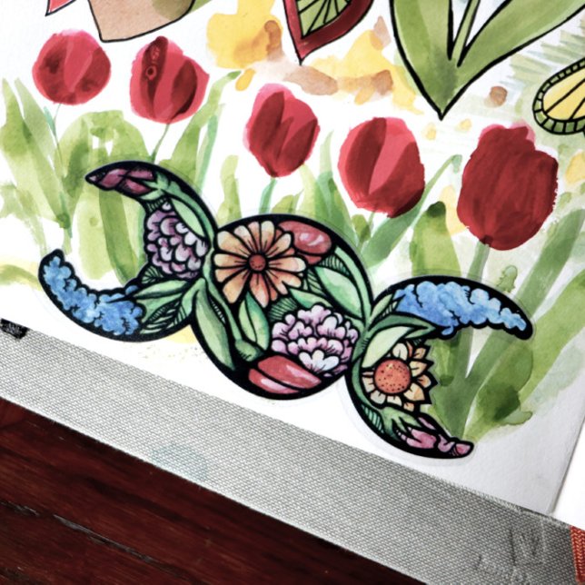 Triple Moon symbol green witch                     Sticker (Creator Uploaded)