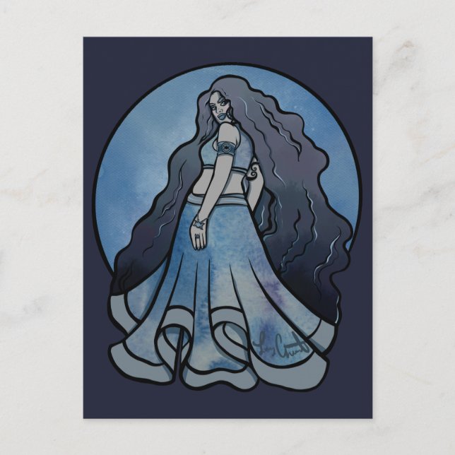 Triple Moon Symbol Wicca Goddess Postcard (Front)