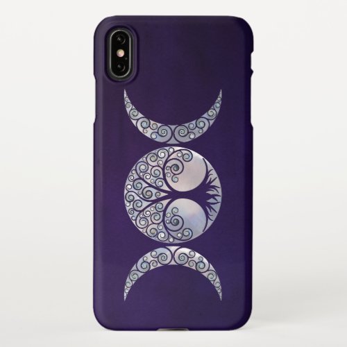 Triple Moon _ Tree of life _ Moonstone and Pearl iPhone XS Max Case