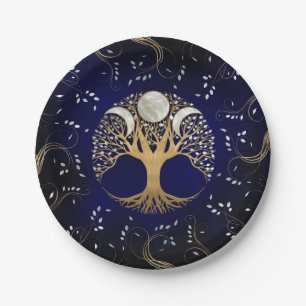 Triple Moon - Tree of life Ornament Paper Plates