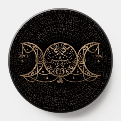 Triple Moon _ Triple Goddess Gold and black PopSocket