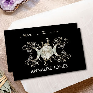 Triple Moon - Triple Goddess Mother of Pearl Business Card