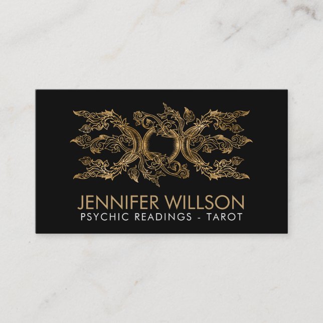 Triple Moon - Triple Goddess Ornament Business Card (Front)