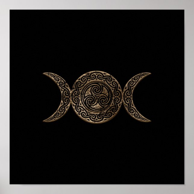 Triple moon - Triple Goddess - Triskelion Poster (Front)