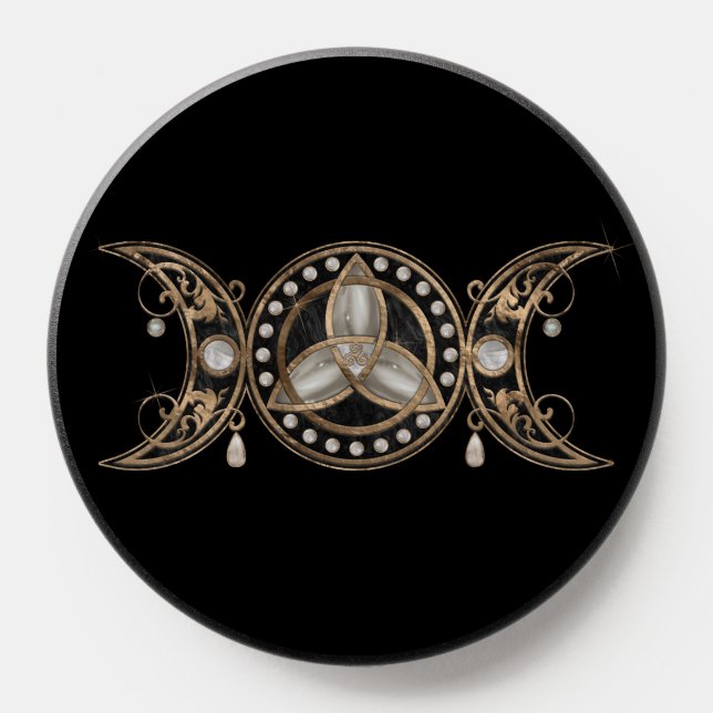 Triple Moon Triquetra Mother of Pearl PopSocket (Popsocket)