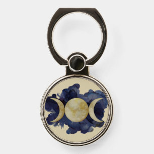 Triple Moon - Watercolor Phone Ring Stand