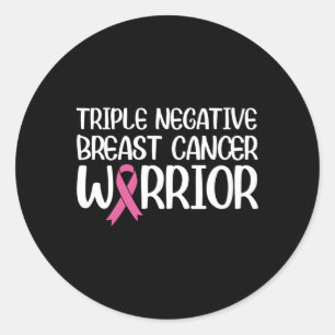Triple Negative Breast Cancer Awareness Warrior K Classic Round Sticker