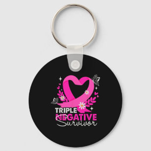 Triple Negative Survivor Breast Cancer Awareness G Keychain
