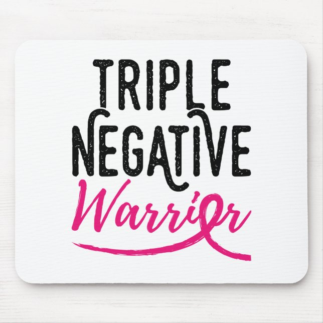 Triple Negative Survivor Breast Cancer Awareness Mouse Pad (Front)
