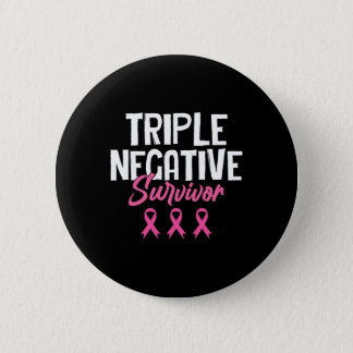 Triple Negative Survivor Breast Cancer Awareness P Button