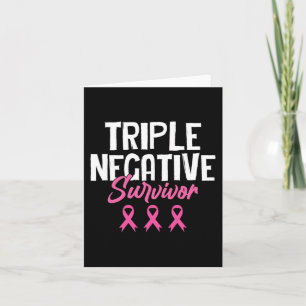 Triple Negative Survivor Breast Cancer Awareness P Card