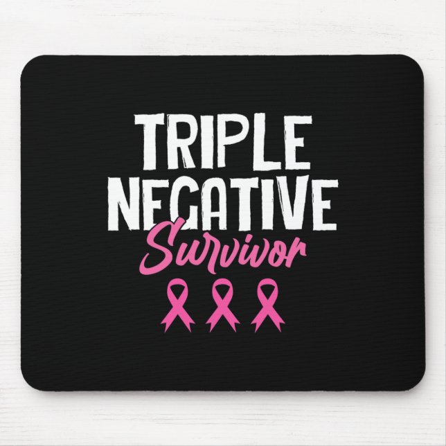 Triple Negative Survivor Breast Cancer Awareness P Mouse Pad (Front)