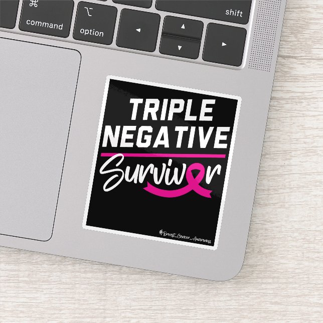 Triple Negative Survivor Breast Cancer Awareness Sticker (Detail)