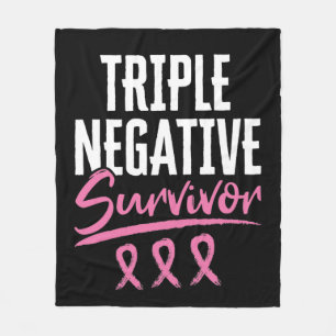 Triple Negative Survivor Breast Cancer TNBC Fleece Blanket