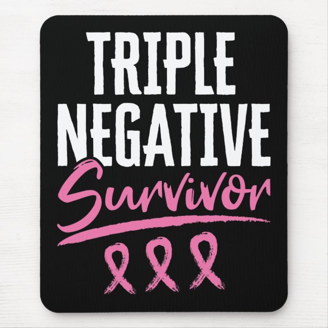 Triple Negative Survivor Breast Cancer TNBC Mouse Pad (Front)