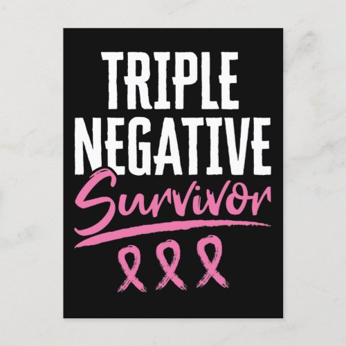 Triple Negative Survivor Breast Cancer TNBC Postcard