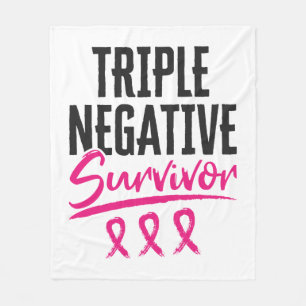Triple Negative Survivor TNBC Breast Cancer Fleece Blanket