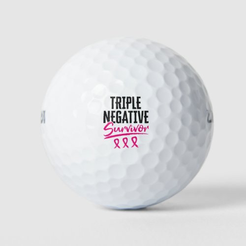 Triple Negative Survivor TNBC Breast Cancer Golf Balls