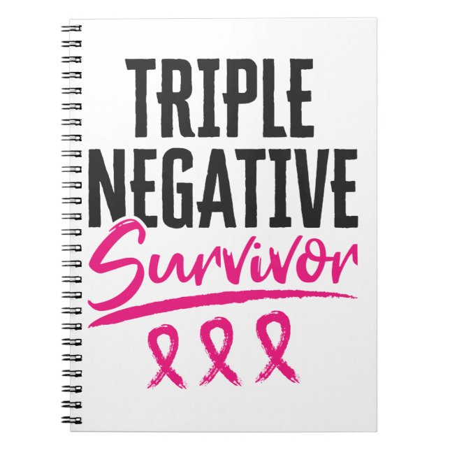 Triple Negative Survivor TNBC Breast Cancer Notebook (Front)