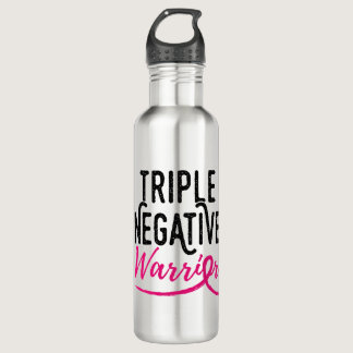 Triple Negative Warrior Breast Cancer Awareness Stainless Steel Water Bottle