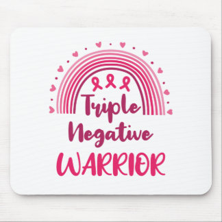 Triple Negative Warrior Breast Cancer Rainbow Mouse Pad