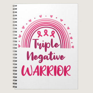 Triple Negative Warrior Breast Cancer Rainbow Notebook