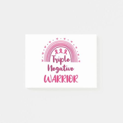 Triple Negative Warrior Breast Cancer Rainbow Post_it Notes