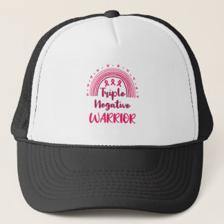 Triple Negative Warrior Breast Cancer Rainbow Trucker Hat