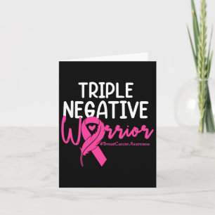 Triple Negative Warrior Pink Ribbon Breast Cancer  Card