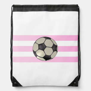 Triple Pink Strip Soccer Ball Backpack