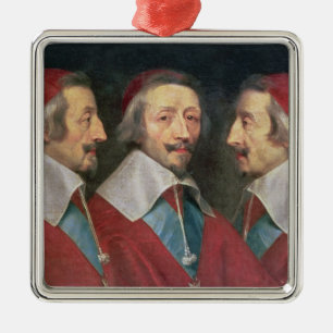 Triple Portrait of the Head of Richelieu, 1642 Metal Ornament