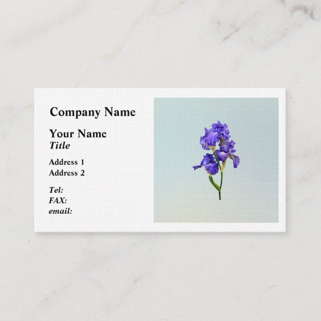 Triple Purple Iris Business Card (Front)