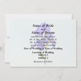 Triple Purple Iris Wedding Supplies Invitation