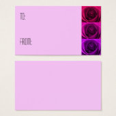 Triple Rose Gift Tag (Front & Back)