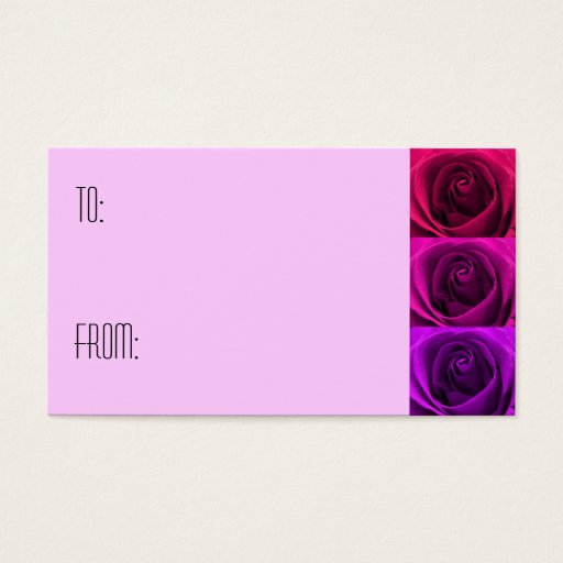 Customizable Triple Rose Gift Tag Business Card Templates